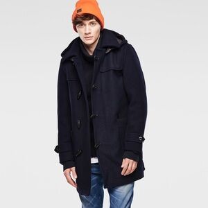 G Star Wool Duffle Coat Men's Size XSmall Winter Jacket Nautical Fisherman